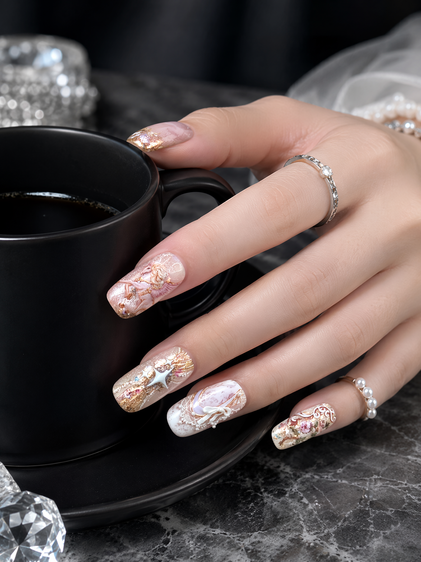 Celestial Rosewater Reverie | LUMlix Haute Nail