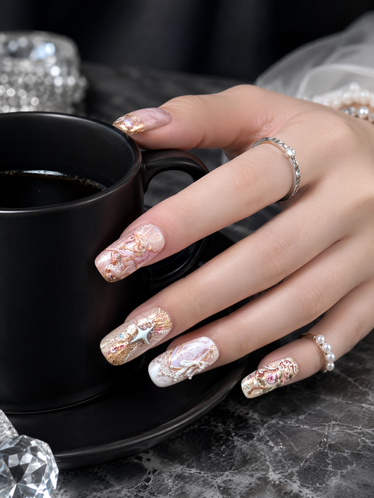 Celestial Rosewater Reverie | LUMlix Haute Nail
