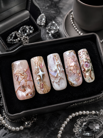 Celestial Rosewater Reverie | LUMlix Haute Nail