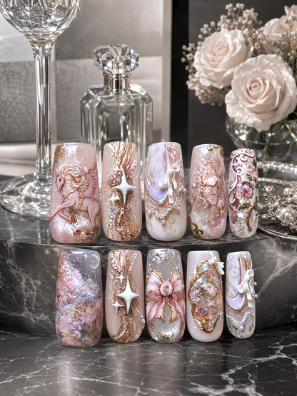 Celestial Rosewater Reverie | LUMlix Haute Nail