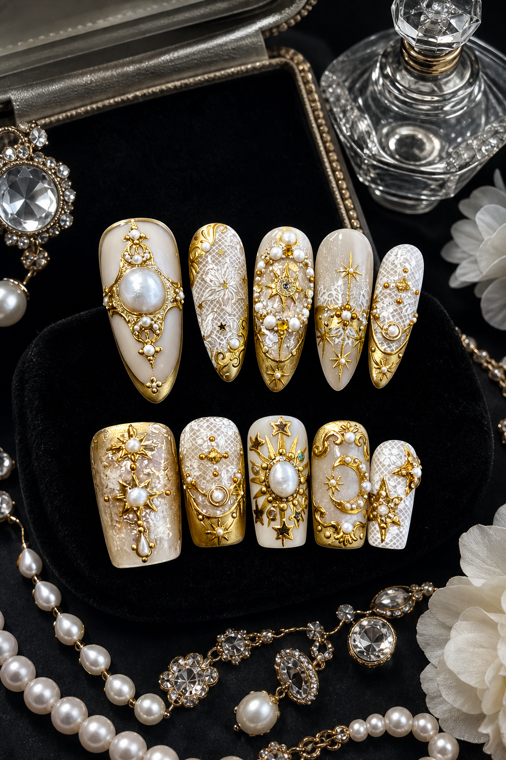 Celestial Gilded Scripture | LUMlix Haute Nail