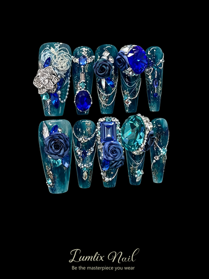Azure Abyss Reverie | LUMlix Haute Nail