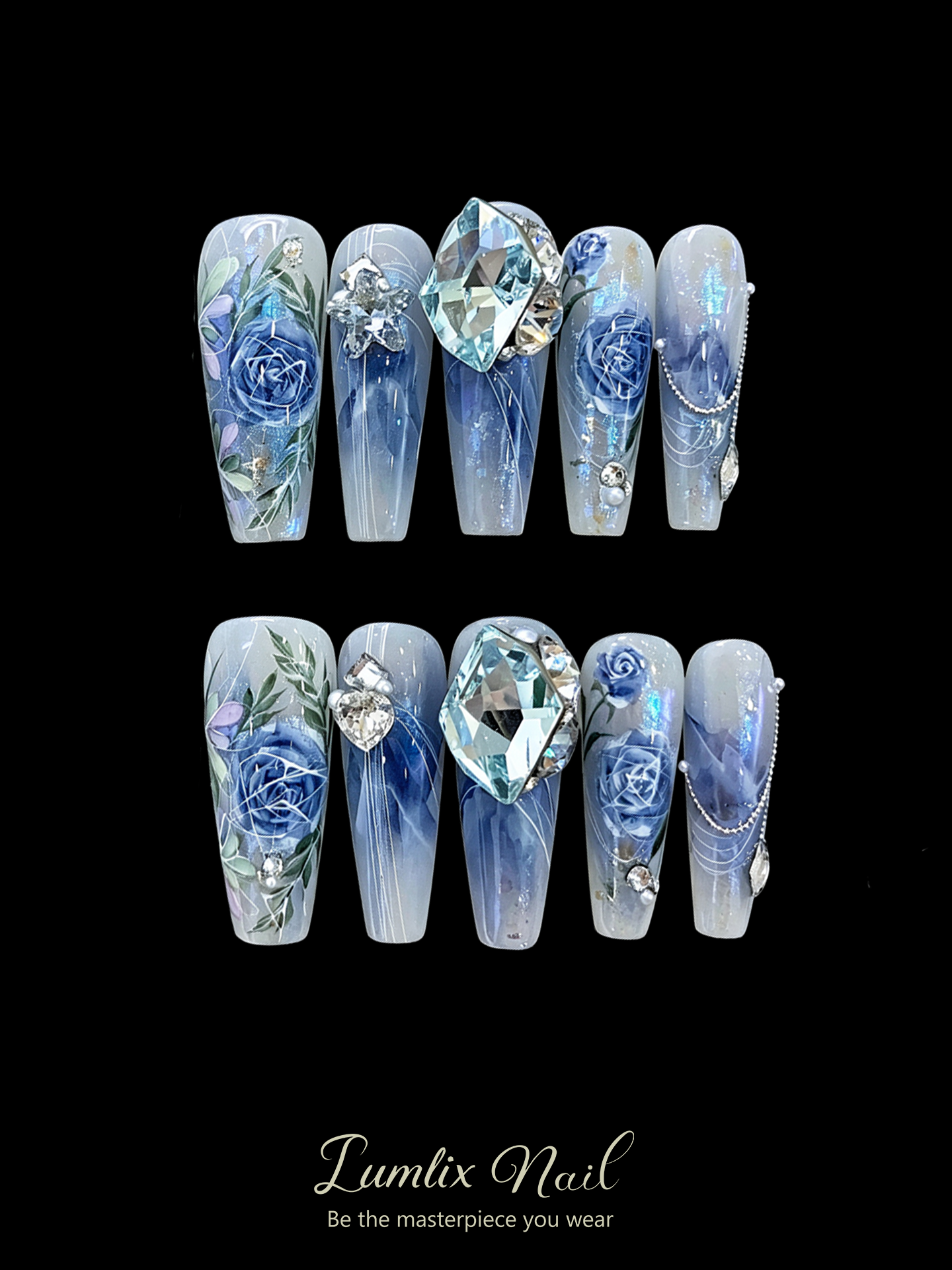 Azure Frost Serenade | LUMlix Haute Nail
