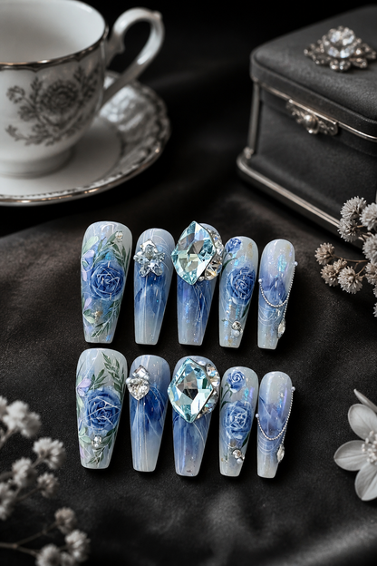 Azure Frost Serenade | LUMlix Haute Nail