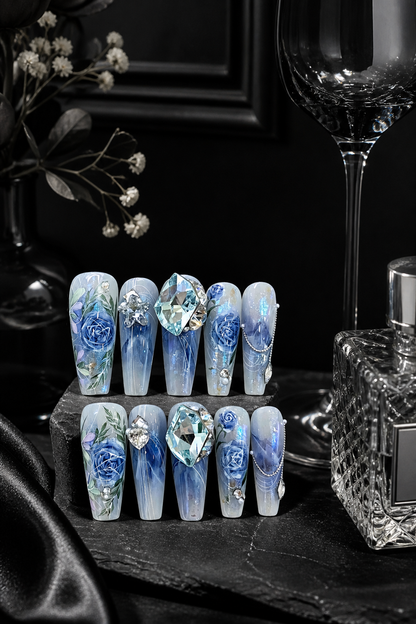 Azure Frost Serenade | LUMlix Haute Nail