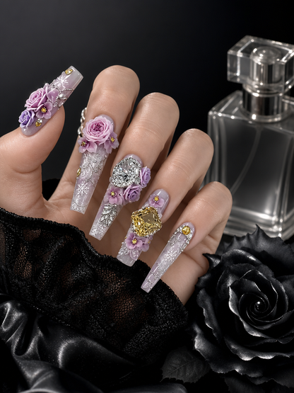 Amethyst Stardust Reverie | LUMlix Haute Nail
