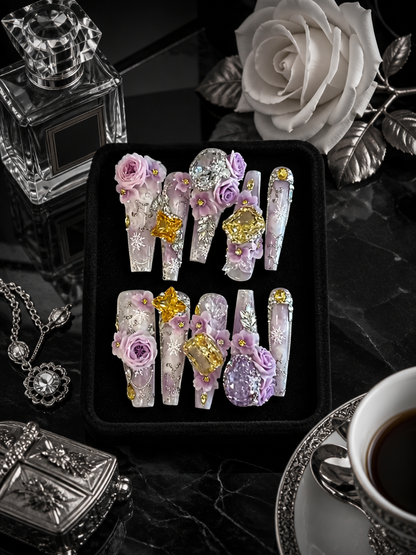 Amethyst Stardust Reverie | LUMlix Haute Nail
