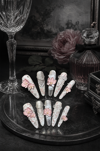 Blush Lace Reverie | LUMlix Haute Nail