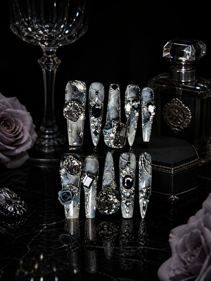 Obsidian Mist & Sterling Frost | LUMlix Haute Nail