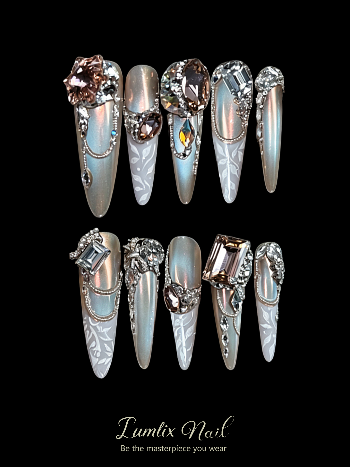 Lunar Frost & Champagne Sovereign | LUMlix Haute Nail
