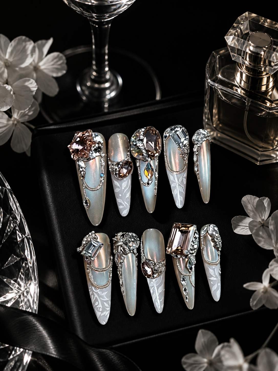 Lunar Frost & Champagne Sovereign | LUMlix Haute Nail