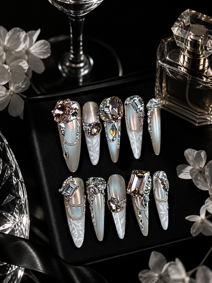 Lunar Frost & Champagne Sovereign | LUMlix Haute Nail