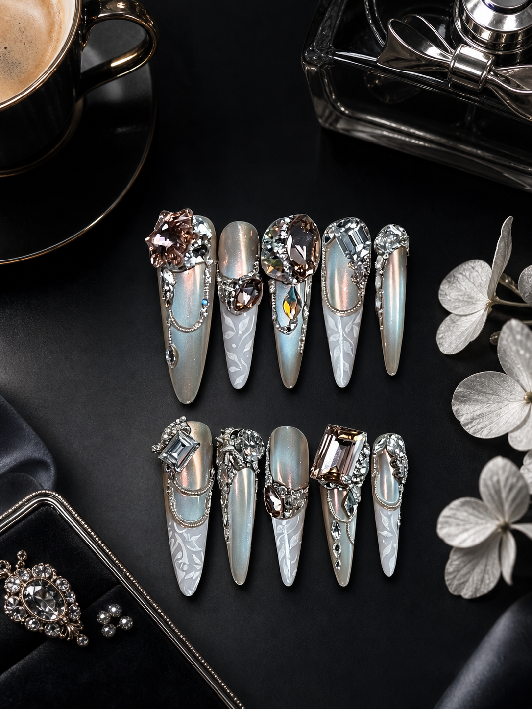 Lunar Frost & Champagne Sovereign | LUMlix Haute Nail