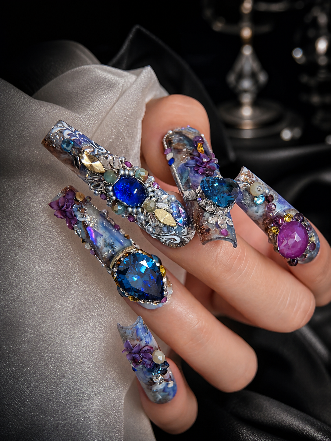 Midnight Byzantine Mosaic | LUMlix Haute Nail