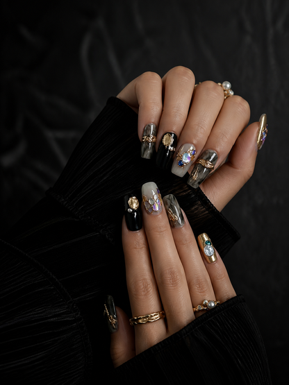 Obsidian Alchemy Mosaic | LUMlix Haute Nail