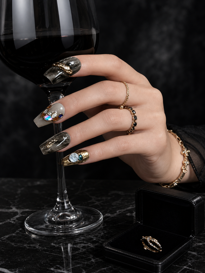 Obsidian Alchemy Mosaic | LUMlix Haute Nail