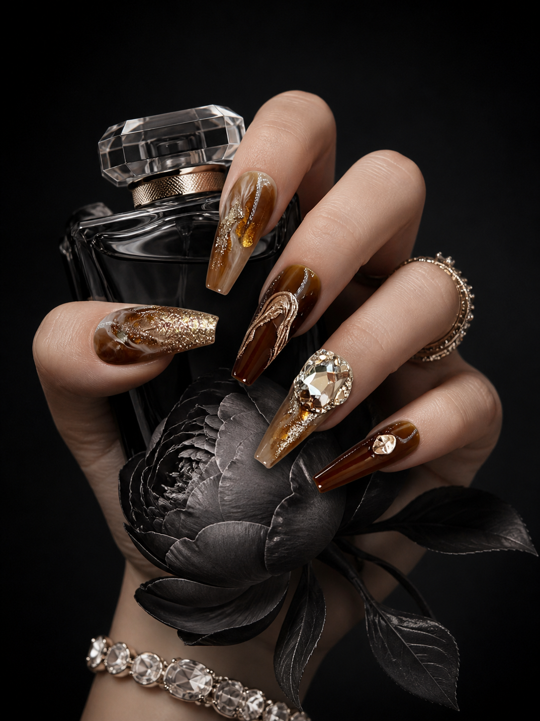Amber Gilded Mirage | LUMlix Haute Nail