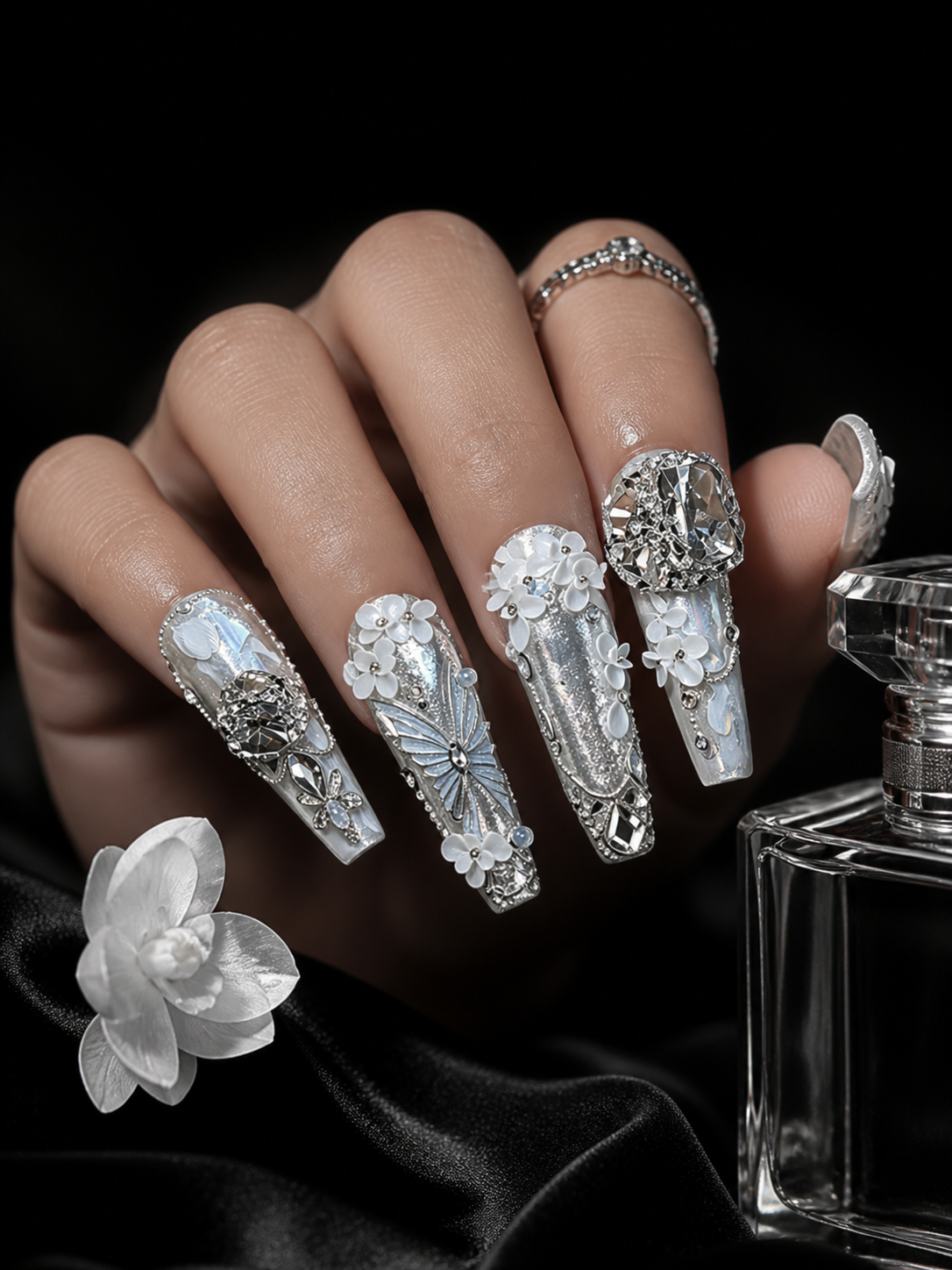 Celestial Frost Bloom | LUMlix Haute Nail