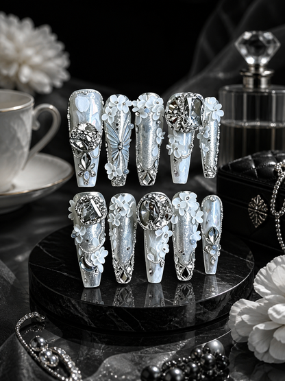 Celestial Frost Bloom | LUMlix Haute Nail
