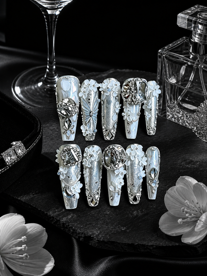 Celestial Frost Bloom | LUMlix Haute Nail