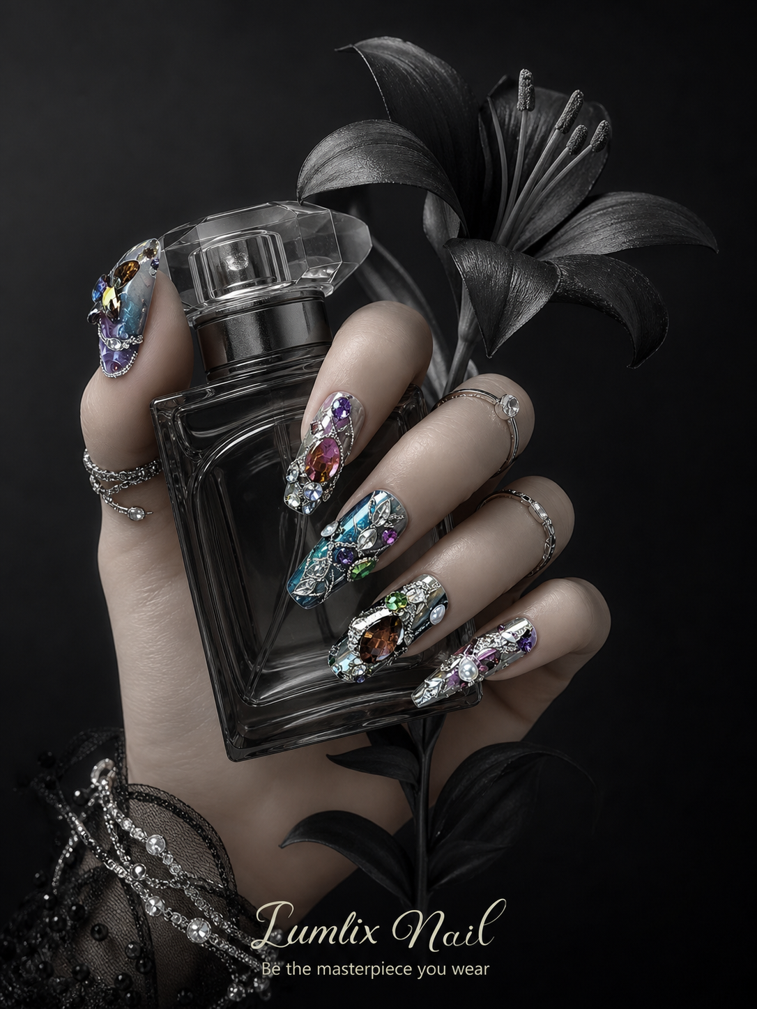 Prismatic Abyss & Gilded Vines | LUMlix Haute Nail