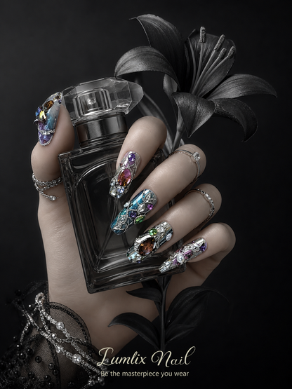 Prismatic Abyss & Gilded Vines | LUMlix Haute Nail