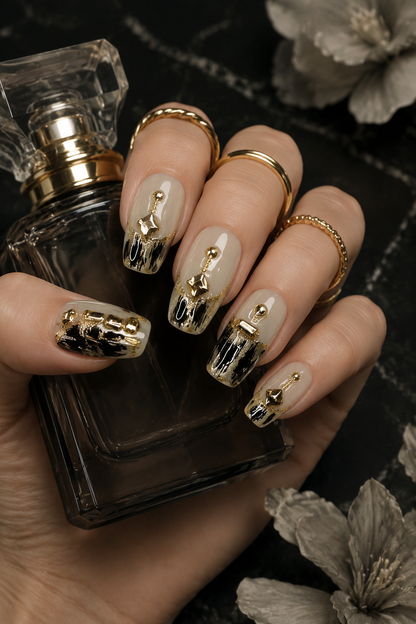 Celestial Gold Eclipse | LUMlix Haute Nail