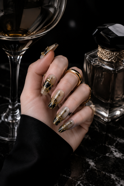 Celestial Gold Eclipse | LUMlix Haute Nail
