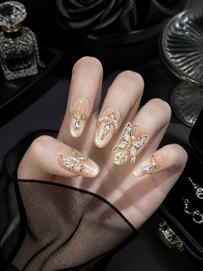 Gilded Butterfly Muse | LUMlix Haute Nail