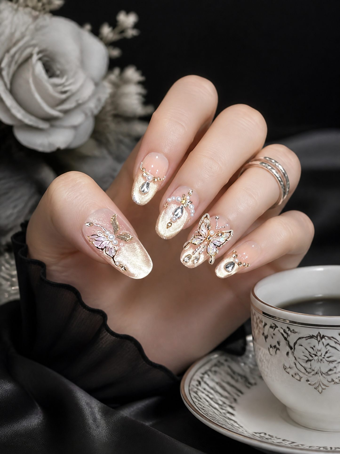 Gilded Butterfly Muse | LUMlix Haute Nail