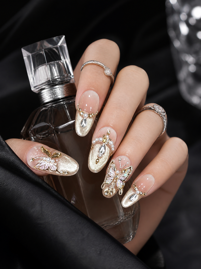Gilded Butterfly Muse | LUMlix Haute Nail