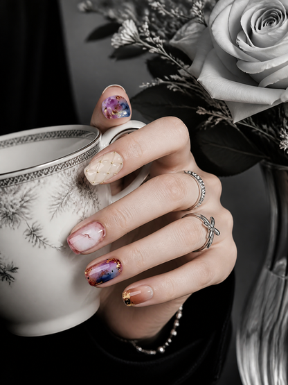 Amethyst Quilt Haze | LUMlix Haute Nail