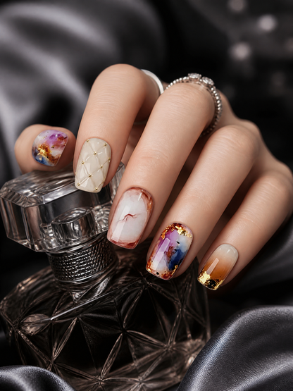 Amethyst Quilt Haze | LUMlix Haute Nail