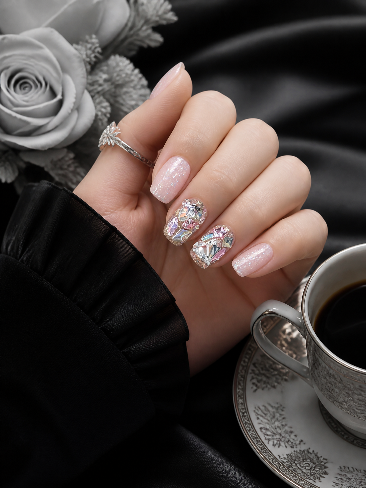 Rosé Stardust Reverie | LUMlix Haute Nail