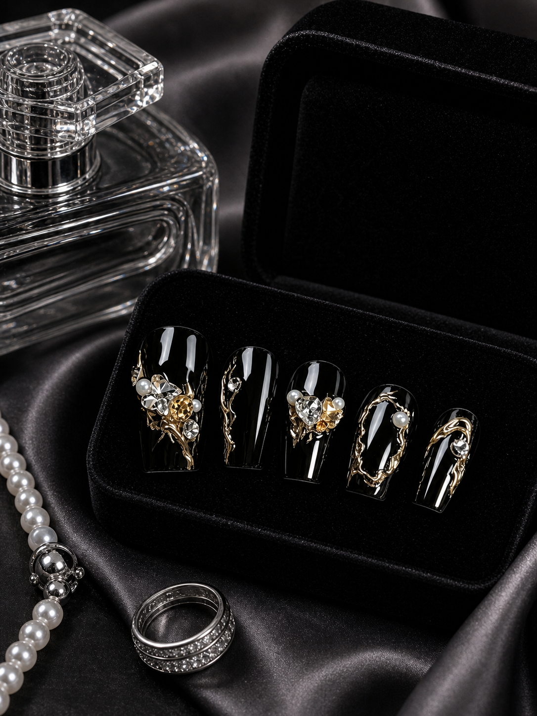 Midnight Gold Dynasty | LUMlix Haute Nail