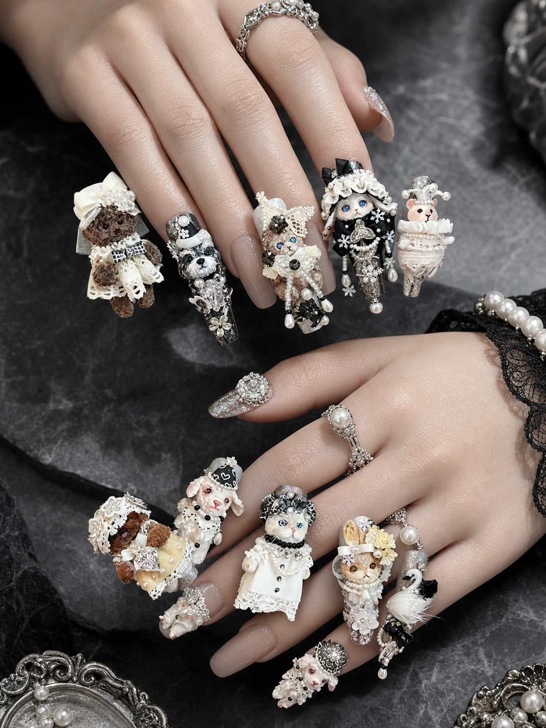 Porcelain Menagerie's Royal Ball | LUMlix Haute Nail