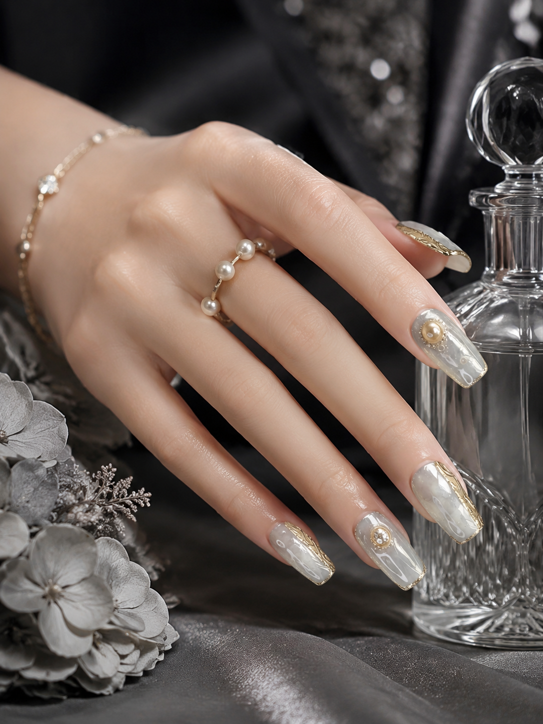 Lumière de Marbre Doré | LUMlix Haute Nail