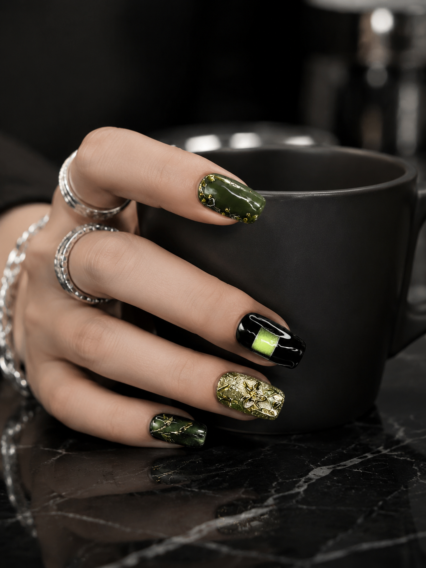 Verdant Nocturne | LUMlix Haute Nail