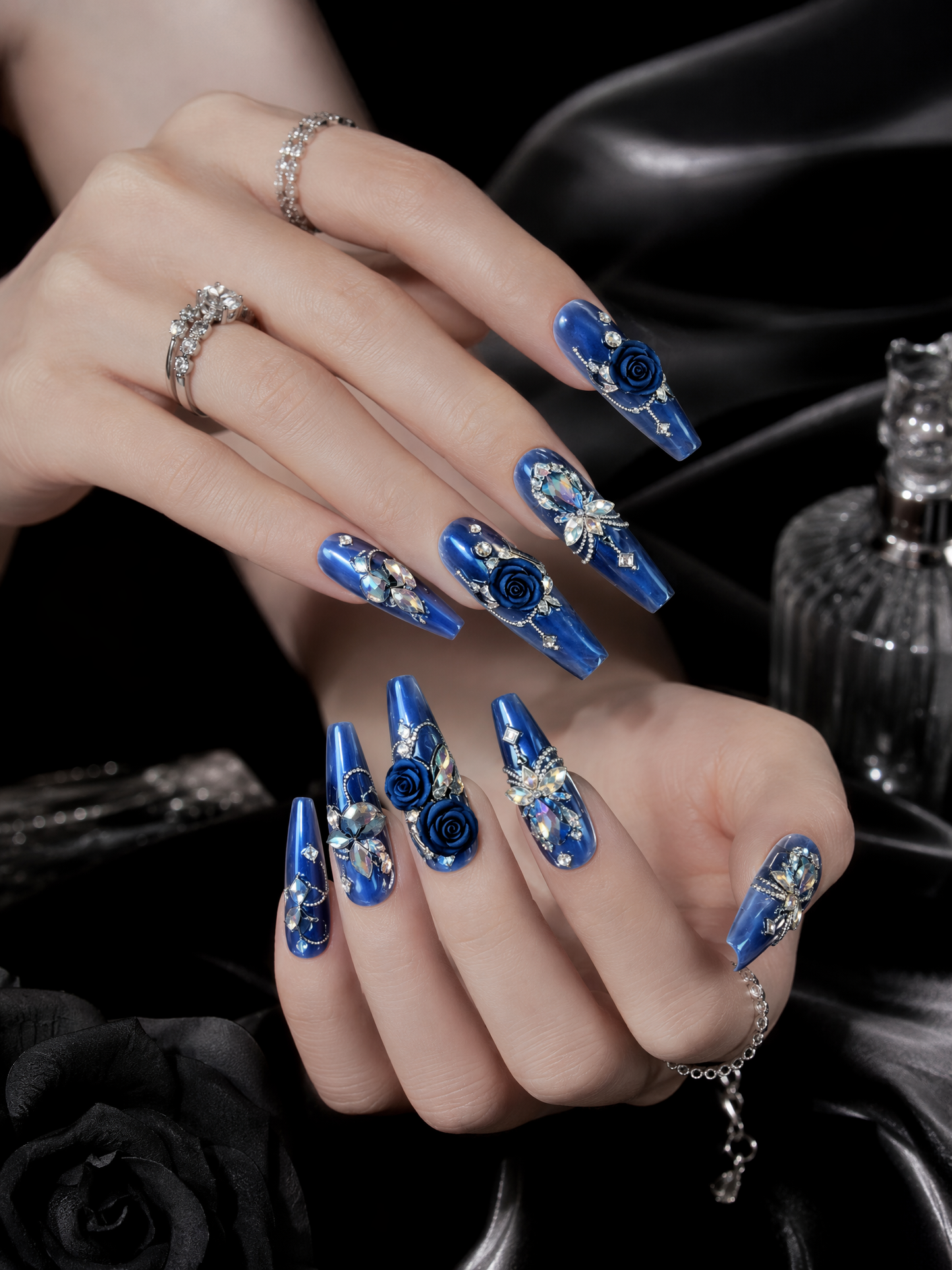 The Midnight Rose's Lament | LUMlix Haute Nail