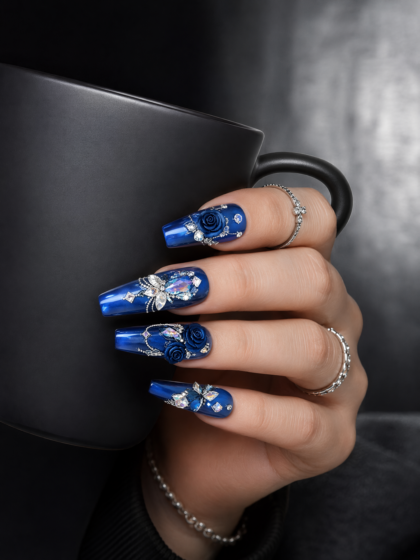 The Midnight Rose's Lament | LUMlix Haute Nail