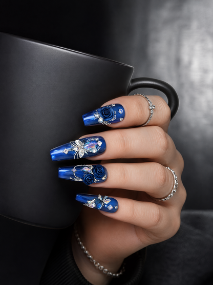 The Midnight Rose's Lament | LUMlix Haute Nail