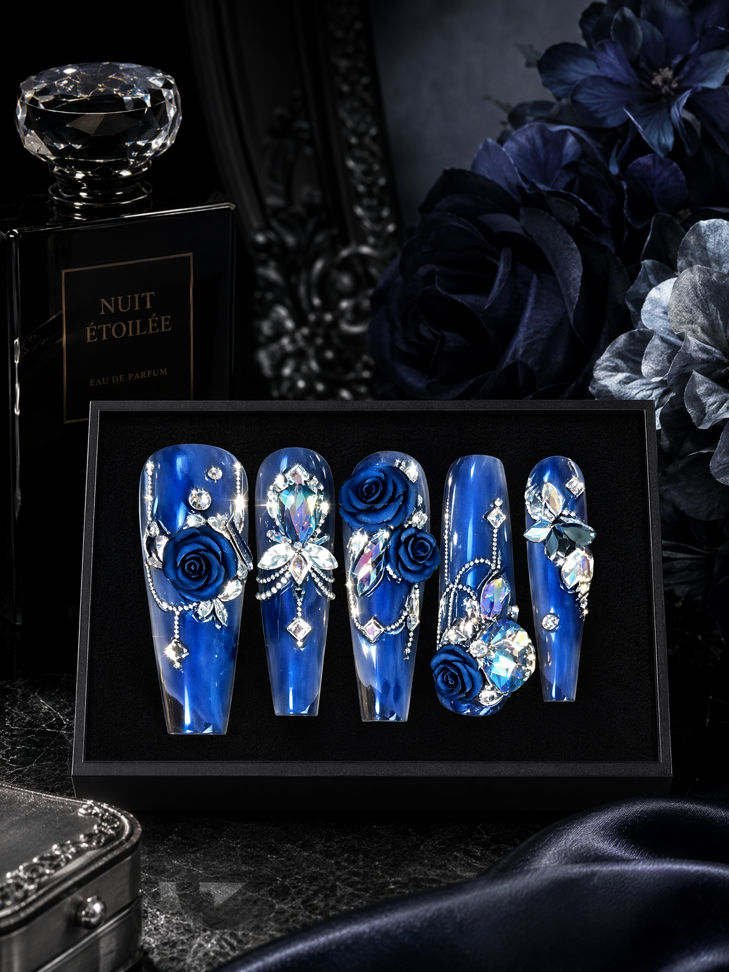 The Midnight Rose's Lament | LUMlix Haute Nail