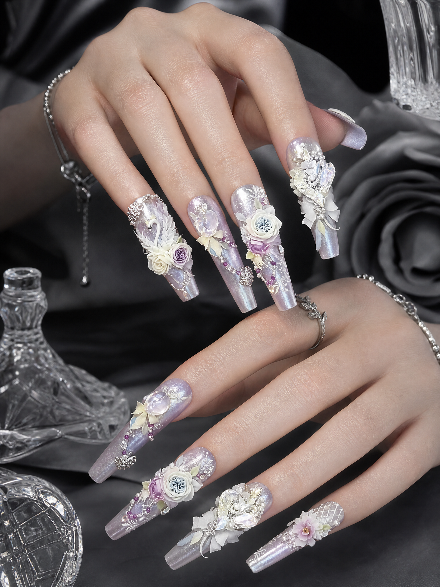 Celestial Swan Reverie  | LUMlix Haute Nail