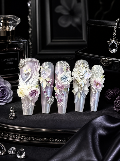 Celestial Swan Reverie  | LUMlix Haute Nail