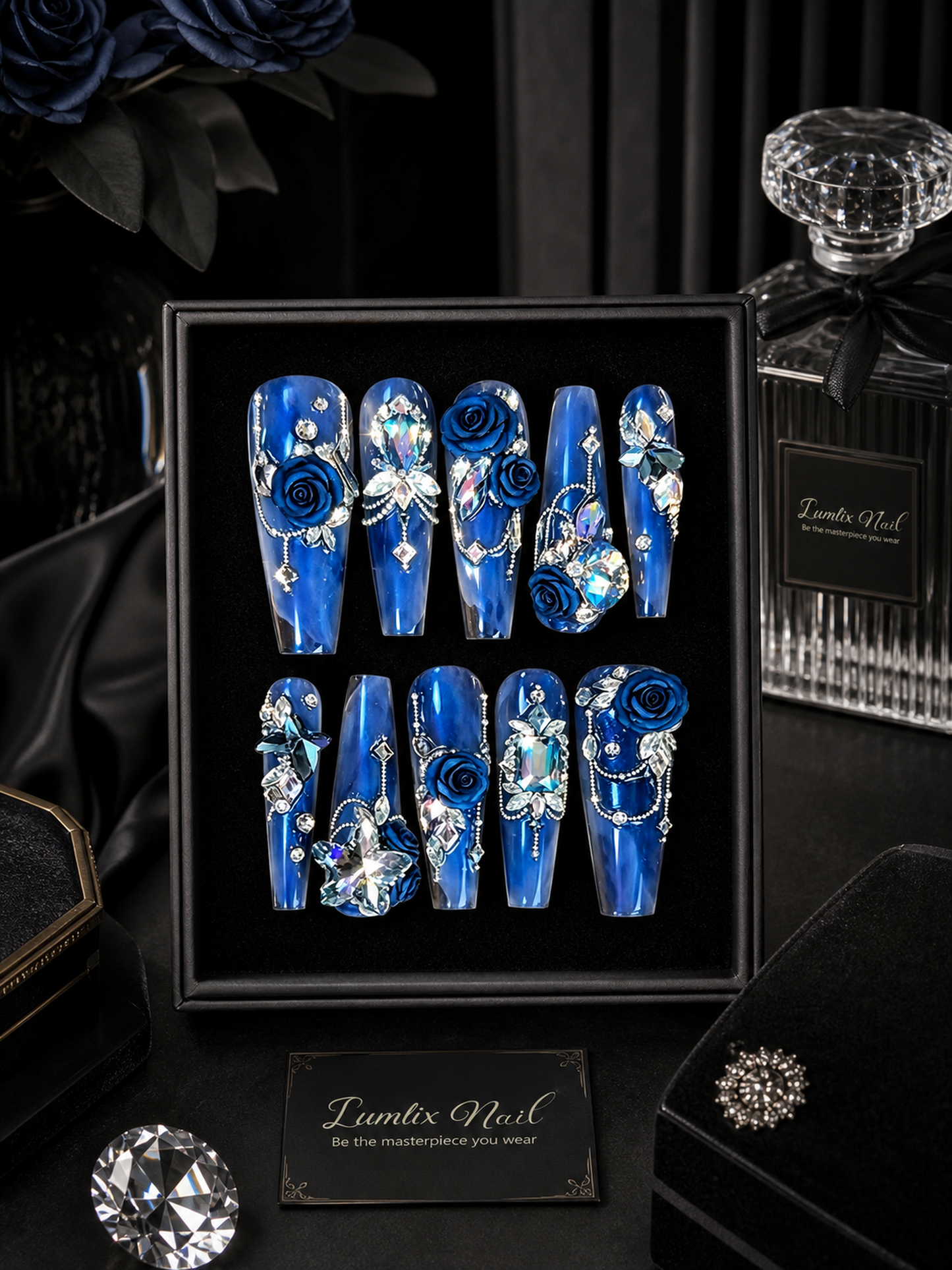 The Midnight Rose's Lament | LUMlix Haute Nail