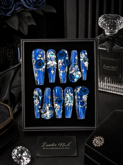 The Midnight Rose's Lament | LUMlix Haute Nail