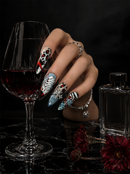 Denim & Chrome Rebellion | LUMlix Haute Nail