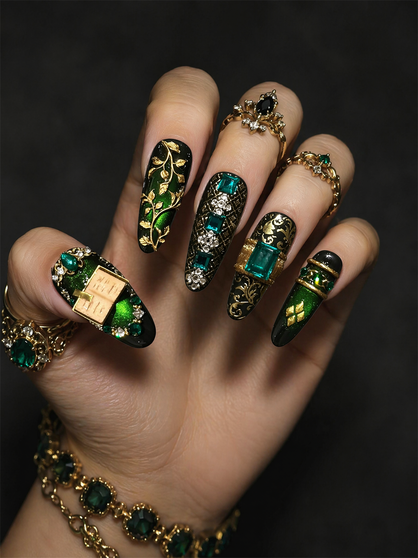 Slytherin Enchanted Tale | LUMlix Haute Nail