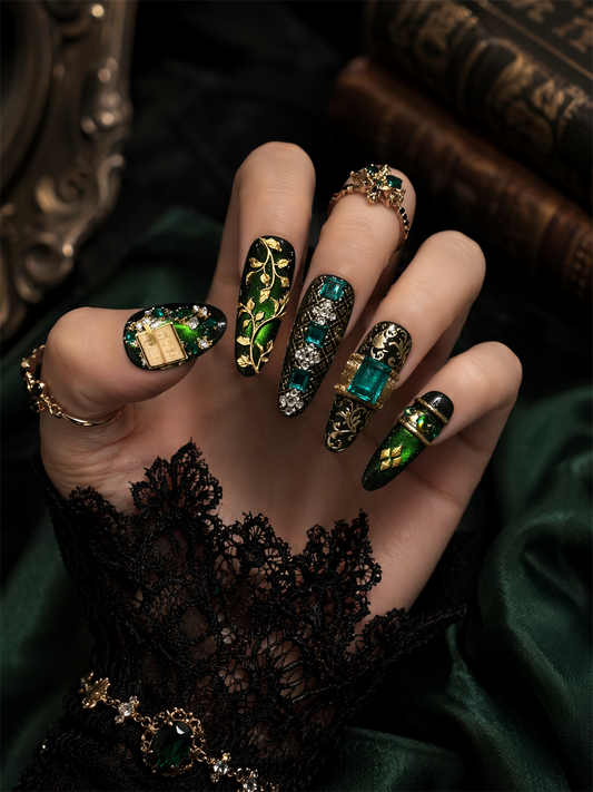 Slytherin Enchanted Tale | LUMlix Haute Nail