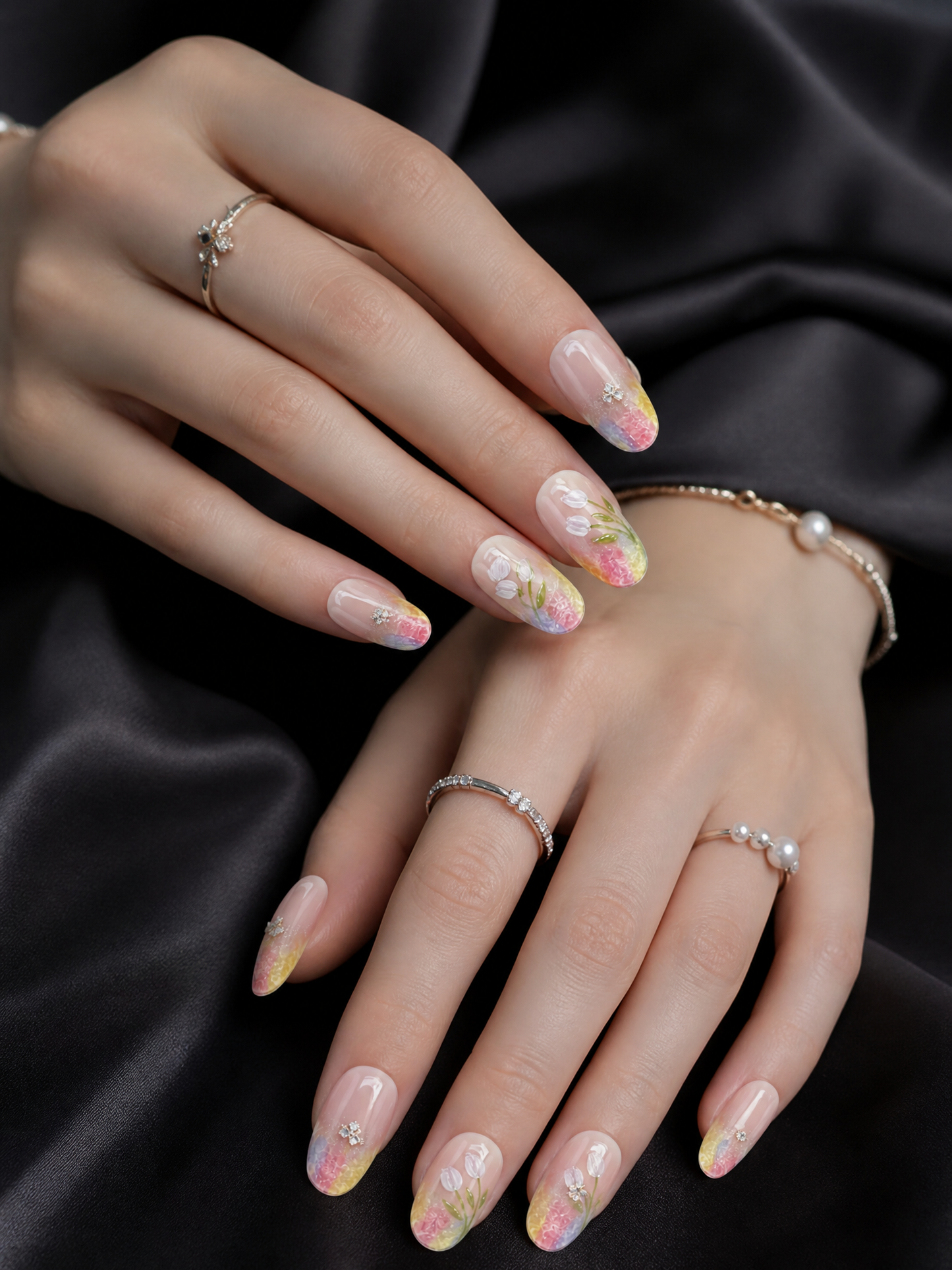 Pastel Tulip Bloom | LUMlix Haute Nail